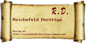Reichsfeld Dorottya névjegykártya